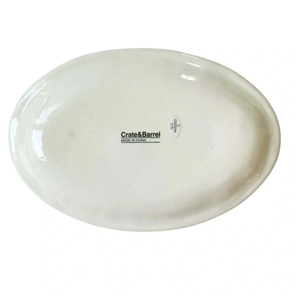 Crate & Barrel Assorted Cheese Plates Oval - Set of 6